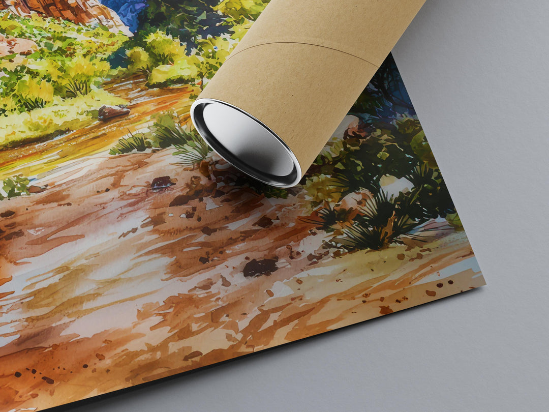 Zion National Park watercolor poster Wall Art Zion National Park Wall Hanging Home Décor Zion National Park Gift Art Lovers Utah Art Lover