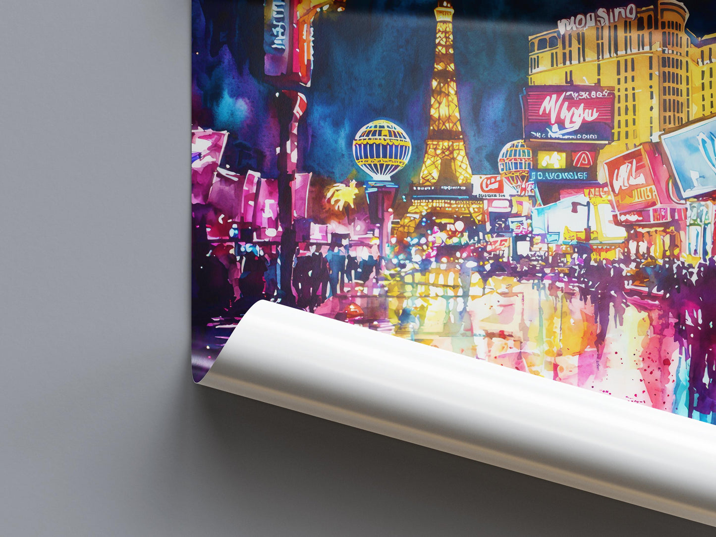 Las Vegas watercolor poster Wall Art Las Vegas Wall Hanging Home Décor Las Vegas Gift Art Lovers Nevada Art Lover Gift Nevada wall art