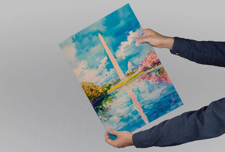 Washington DC watercolor poster Wall Art Washington Wall Hanging Home Décor Washington Gift Art Lovers USA Art Lover Gift USA wall art
