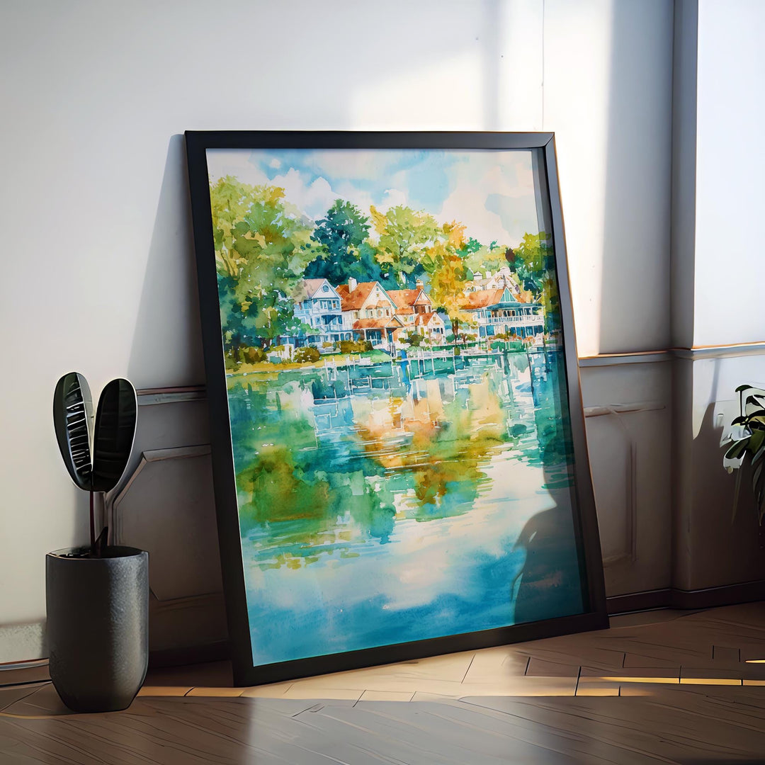 Skaneateles watercolor poster Wall Art Skaneateles Wall Hanging Home Décor Skaneateles Gift Art Lovers New York Art Lover Gift New York