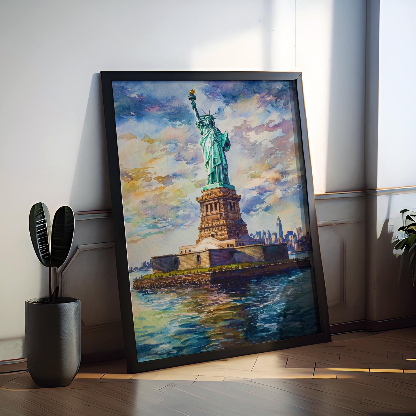Statue of Liberty watercolor poster Wall Art Statue of Liberty Wall Hanging Home Décor Statue of Liberty Gift Art Lovers New York Art