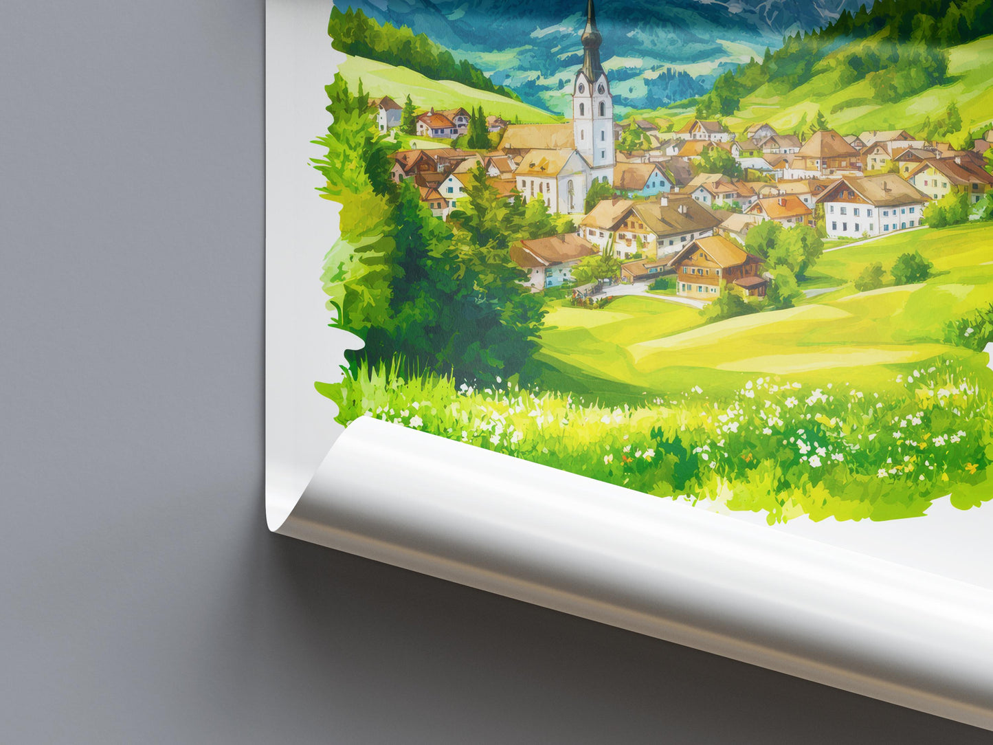 Schladming Watercolor Poster Wall Art Schladming Wall Decor Home Décor Schladming Gift Austria Art Lover Gift, Travel Souvenir Print