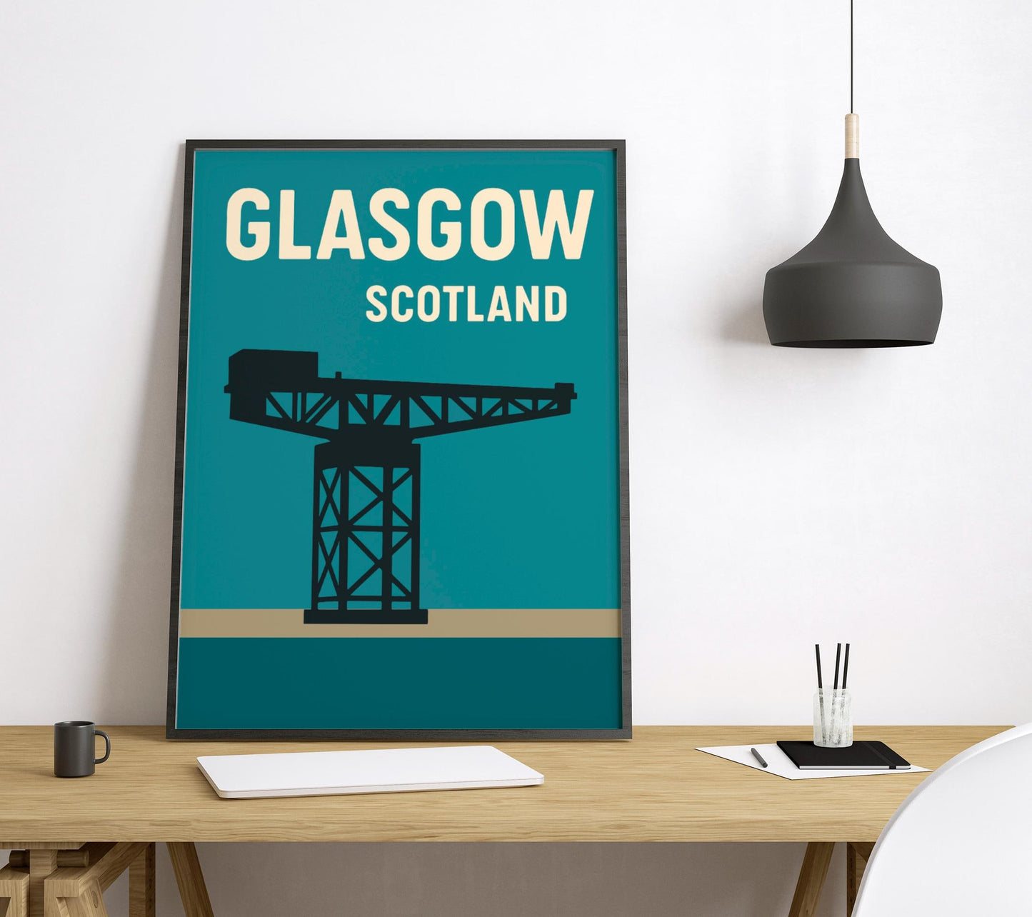 Glasgow Preppy Poster Wall Art Glasgow Wall Decor Home Décor Glasgow Gift Scotland Art Lover Gift, Travel Souvenir Print