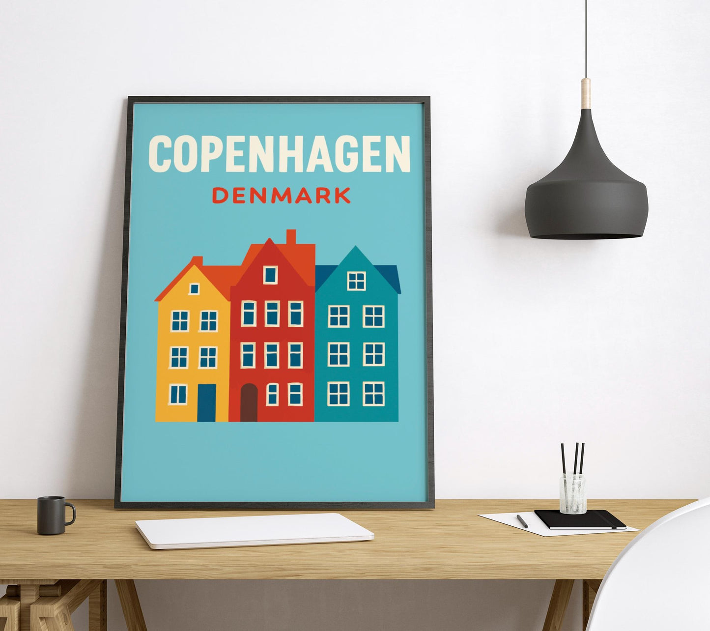 Copenhagen Preppy Poster Wall Art Copenhagen Wall Decor Home Décor Copenhagen Gift Denmark Art Lover Gift, Travel Souvenir Print