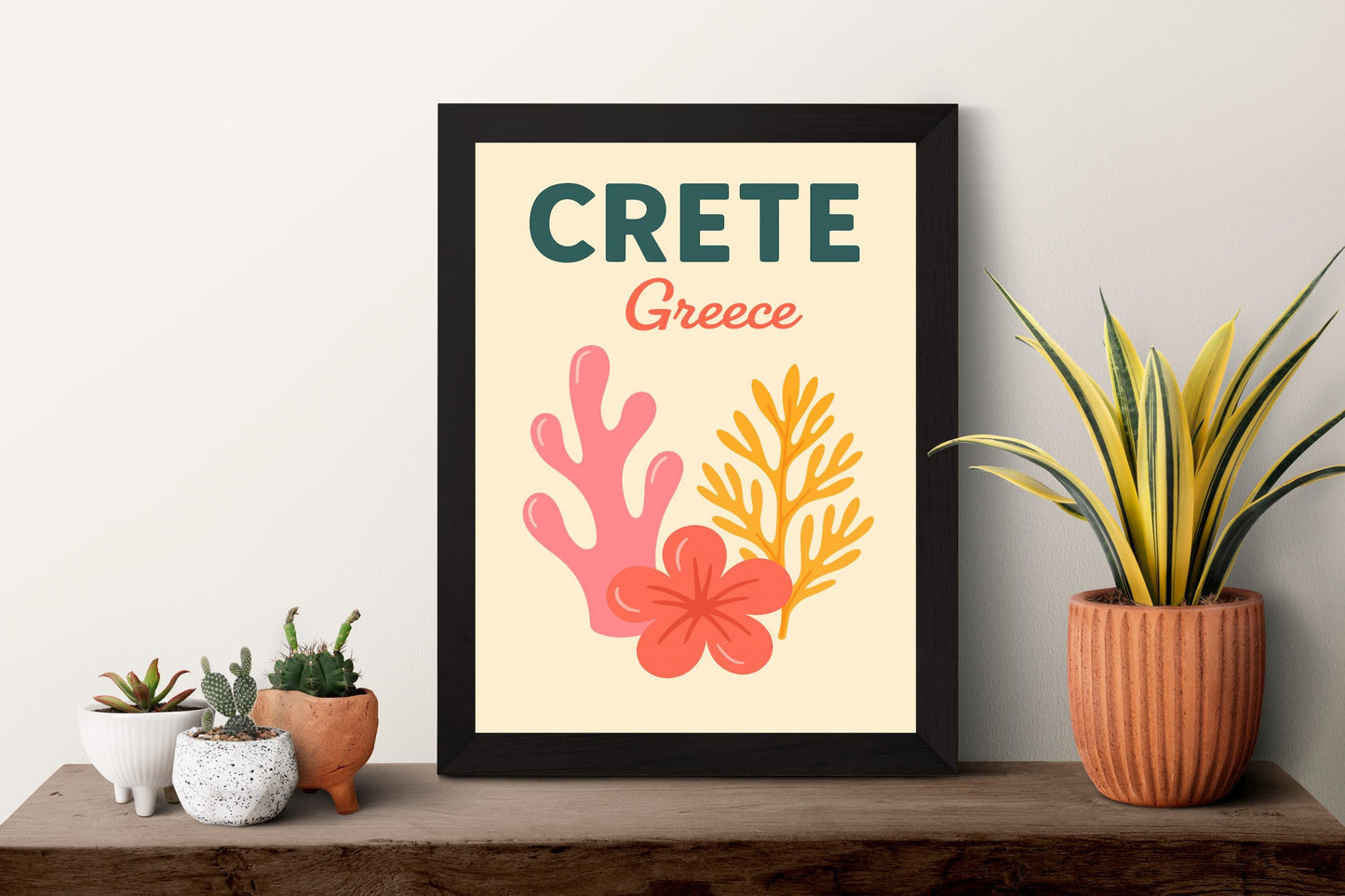 Crete Preppy Poster Wall Art Crete Wall Decor Home Décor Crete Gift Greece Art Lover Gift, Travel Souvenir Print