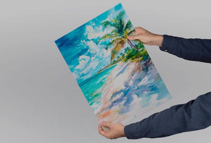 Turks and Caicos watercolor poster Wall Art Turks and Caicos Wall Hanging Home Décor Turks and Caicos Gift Art Lovers Turks and Caicos Art
