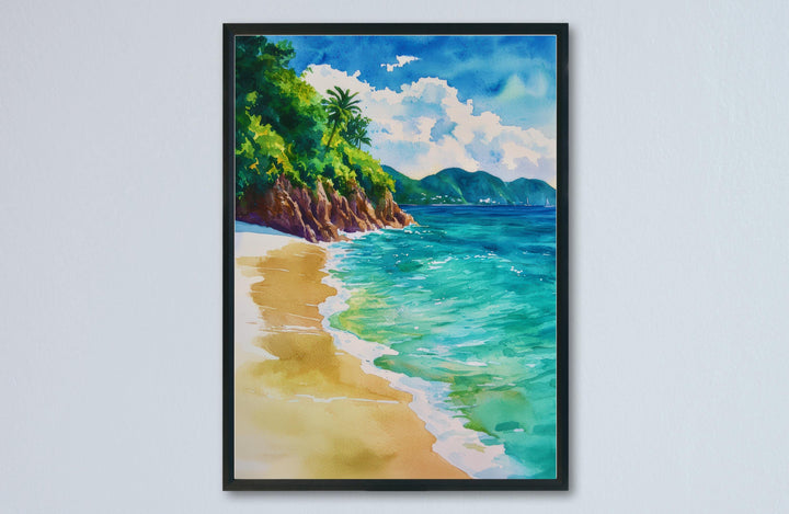 US Virgin Islands watercolor poster Wall Art US Virgin Islands Wall Hanging Home Décor US Virgin Islands Gift Art Lovers us Virgin Islands
