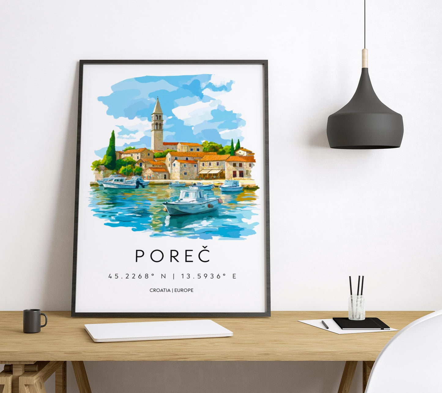 Porec Watercolor Poster Wall Art Porec Wall Decor Home Décor Porec Gift Croatia Art Lover Gift, Travel Souvenir Print