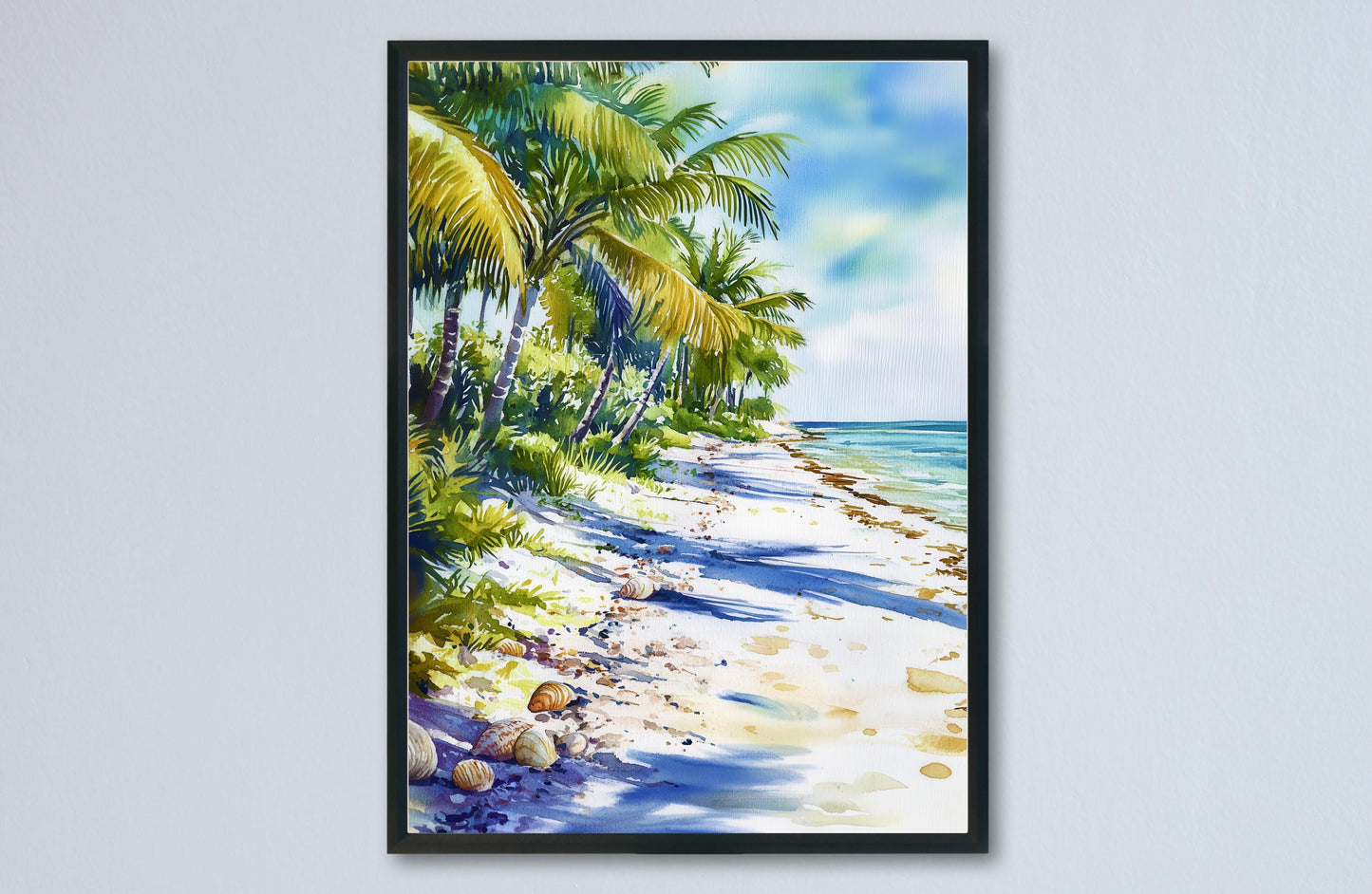 Sanibel Island Watercolor Poster Wall Art Sanibel Island Wall Hanging Home Décor Sanibel Island Gift Art Lovers United States Wall Art