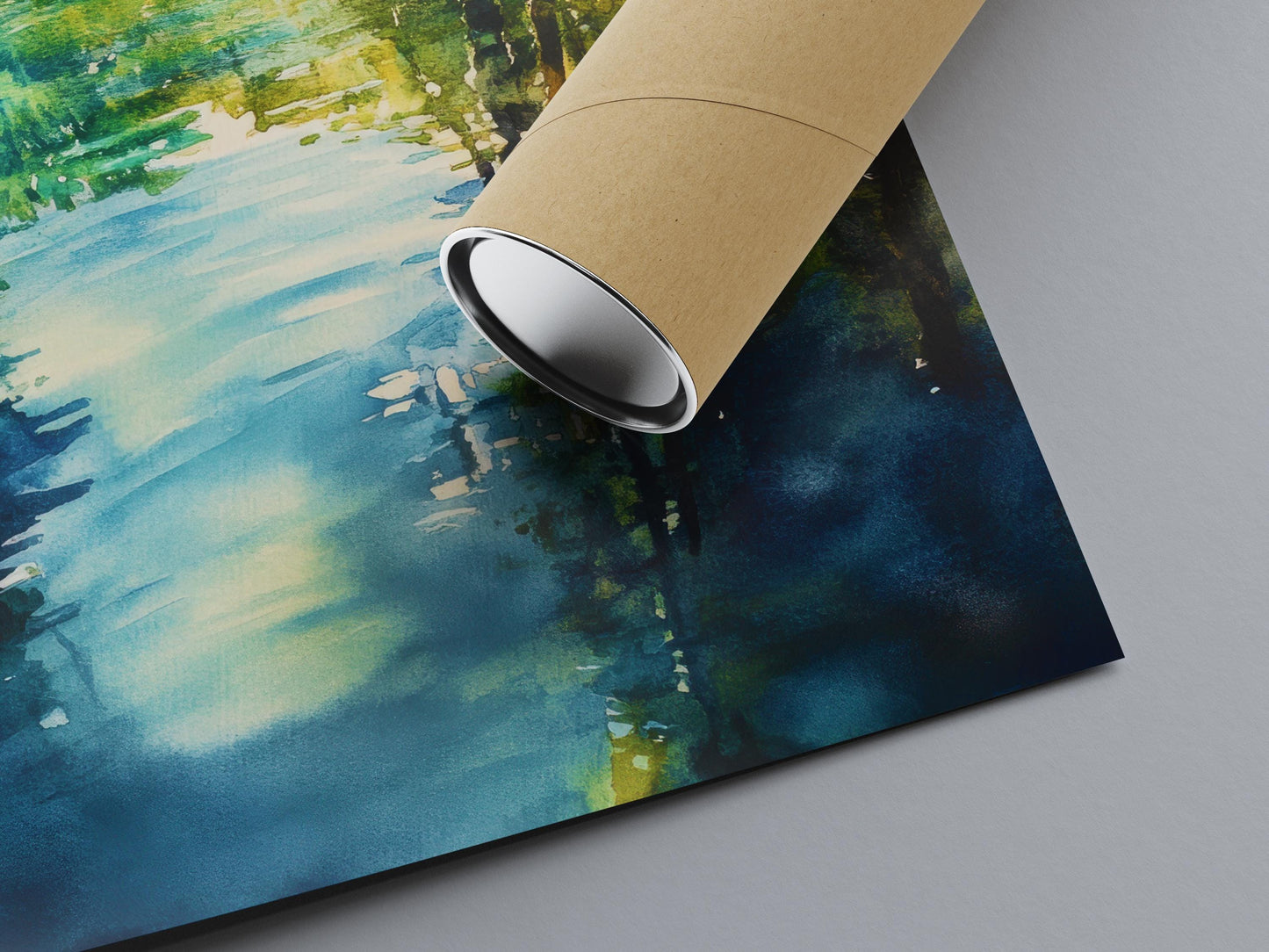 Blue Spring State Park Watercolor Poster Wall Art Blue Spring State Park Wall Hanging Home Décor Blue Spring State Park Gift Art