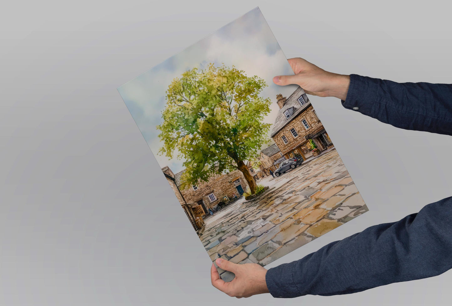 Grassington Watercolor Poster Wall Art Grassington Wall Hanging Home Décor Grassington Gift Art Lovers United Kingdom Wall Art