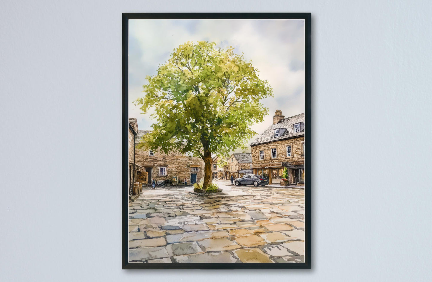 Grassington Watercolor Poster Wall Art Grassington Wall Hanging Home Décor Grassington Gift Art Lovers United Kingdom Wall Art