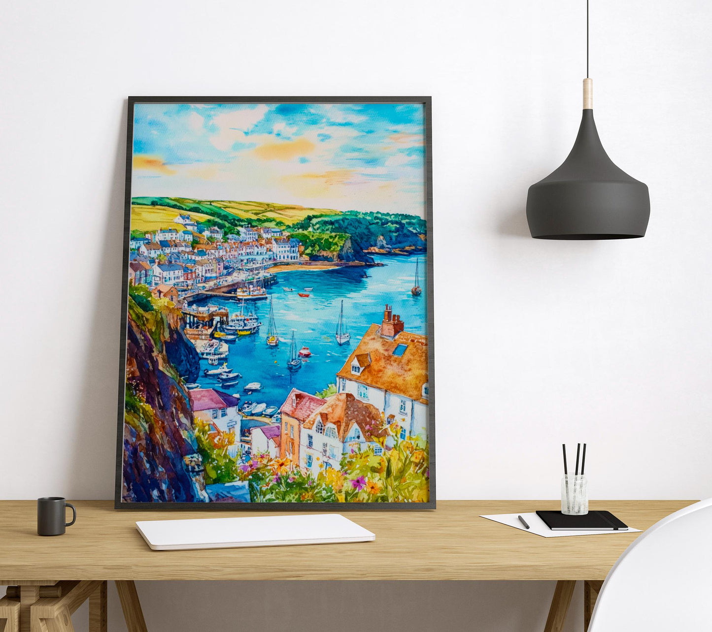 Ilfracombe Watercolor Poster Wall Art Ilfracombe Wall Hanging Home Décor Ilfracombe Gift Art Lovers United Kingdom Wall Art