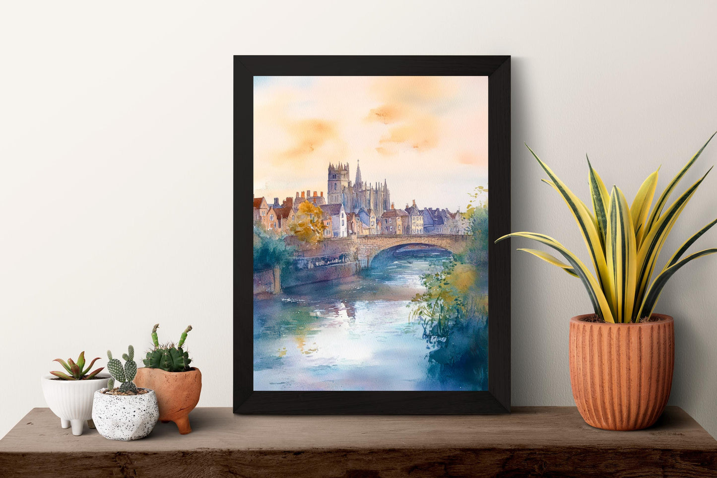Exeter Watercolor Poster Wall Art Exeter Wall Hanging Home Décor Exeter Gift Art Lovers United Kingdom Wall Art