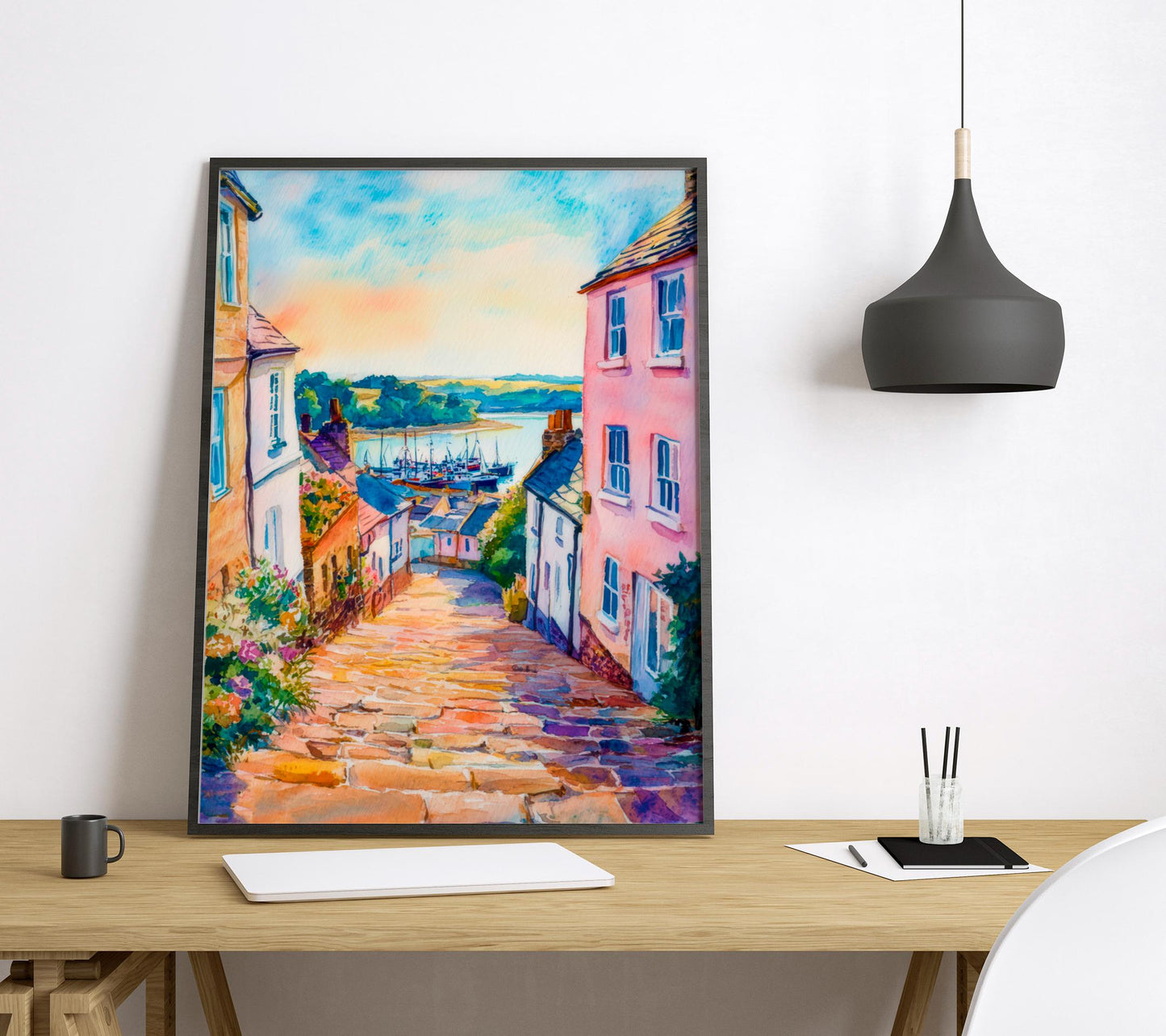 Appledore Watercolor Poster Wall Art Appledore Wall Hanging Home Décor Appledore Gift Art Lovers United Kingdom Wall Art