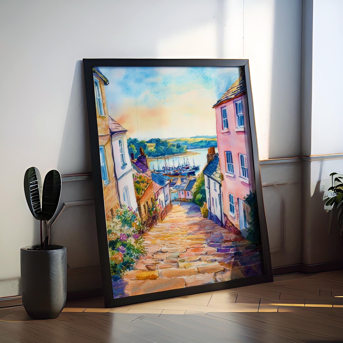 Appledore Watercolor Poster Wall Art Appledore Wall Hanging Home Décor Appledore Gift Art Lovers United Kingdom Wall Art