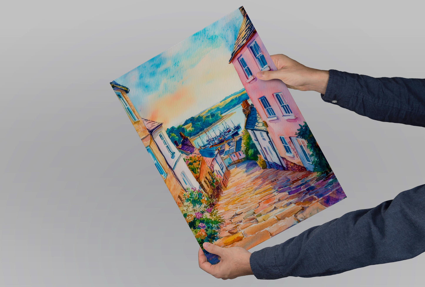Appledore Watercolor Poster Wall Art Appledore Wall Hanging Home Décor Appledore Gift Art Lovers United Kingdom Wall Art