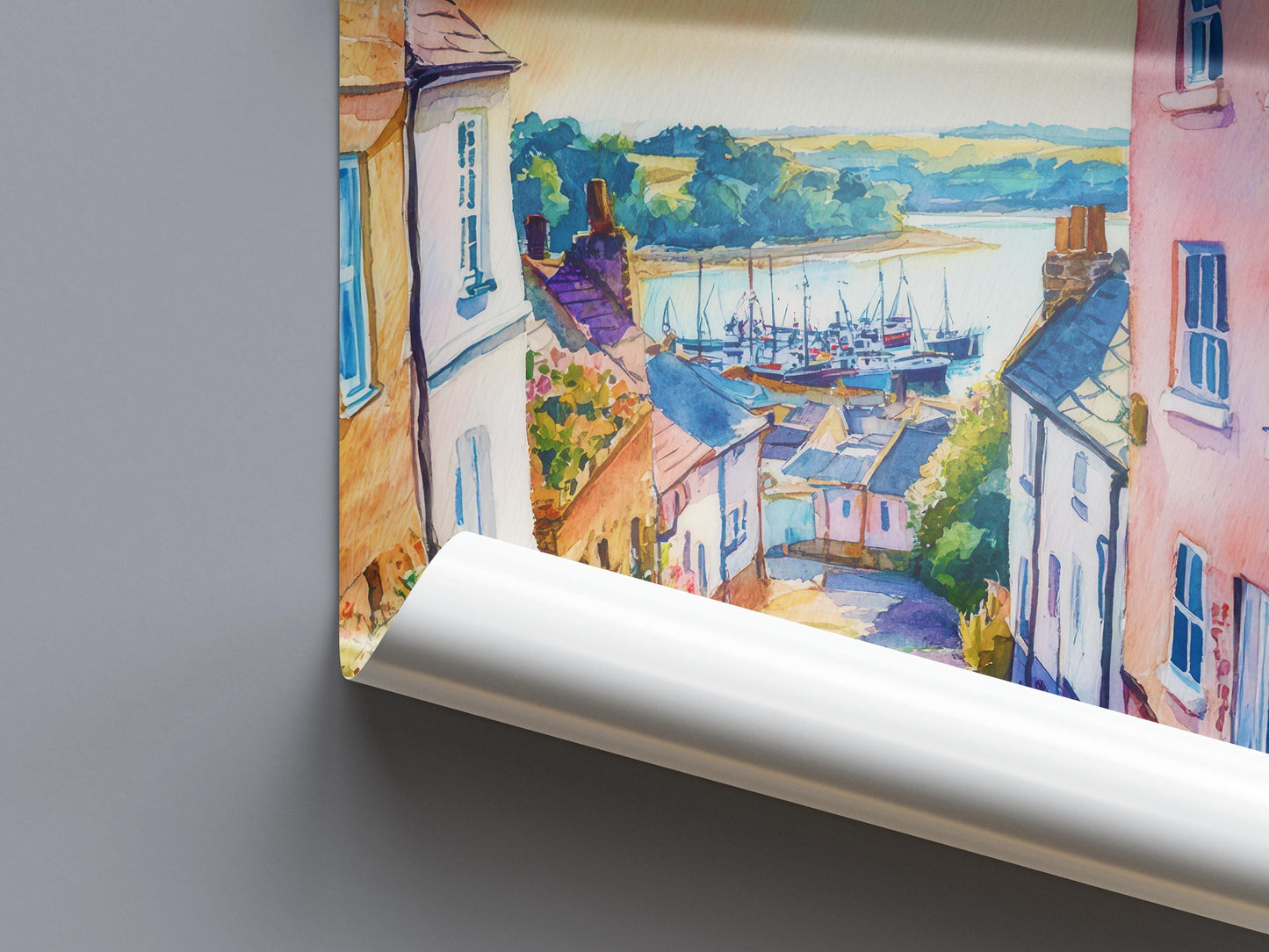 Appledore Watercolor Poster Wall Art Appledore Wall Hanging Home Décor Appledore Gift Art Lovers United Kingdom Wall Art