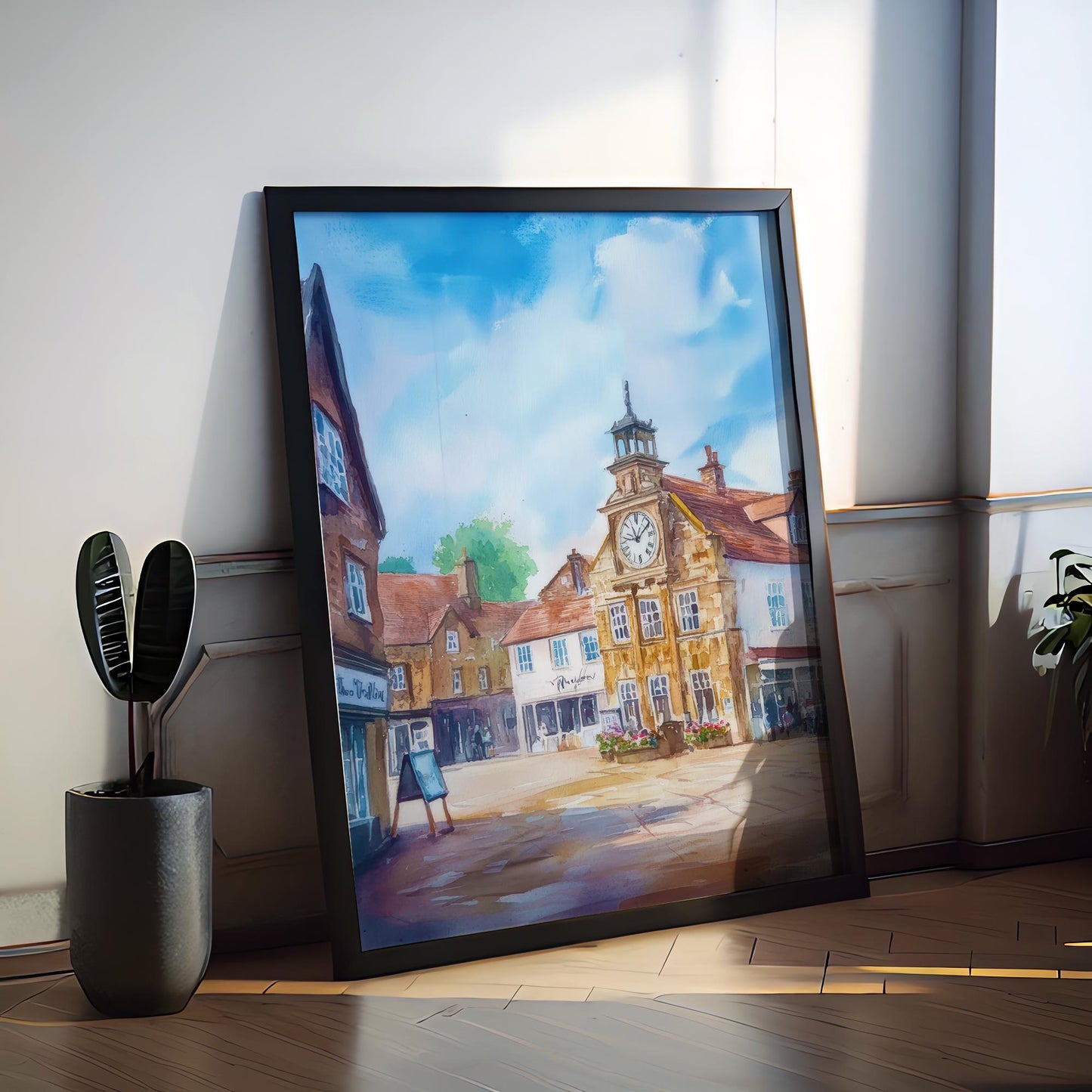 Thirsk Watercolor Poster Wall Art Thirsk Wall Hanging Home Décor Thirsk Gift Art Lovers United Kingdom Wall Art