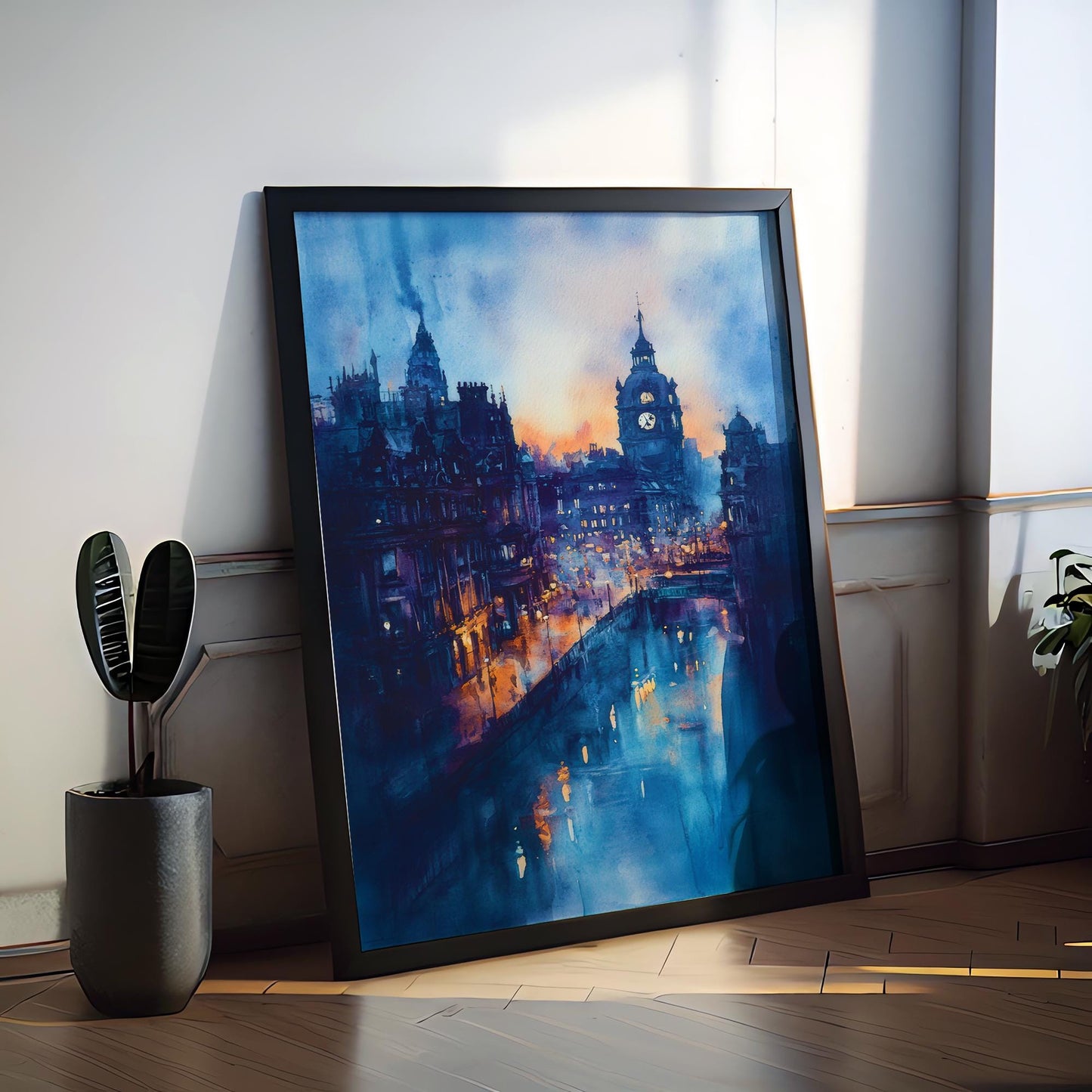 Leeds Watercolor Poster Wall Art Leeds Wall Hanging Home Décor Leeds Gift Art Lovers United Kingdom Wall Art
