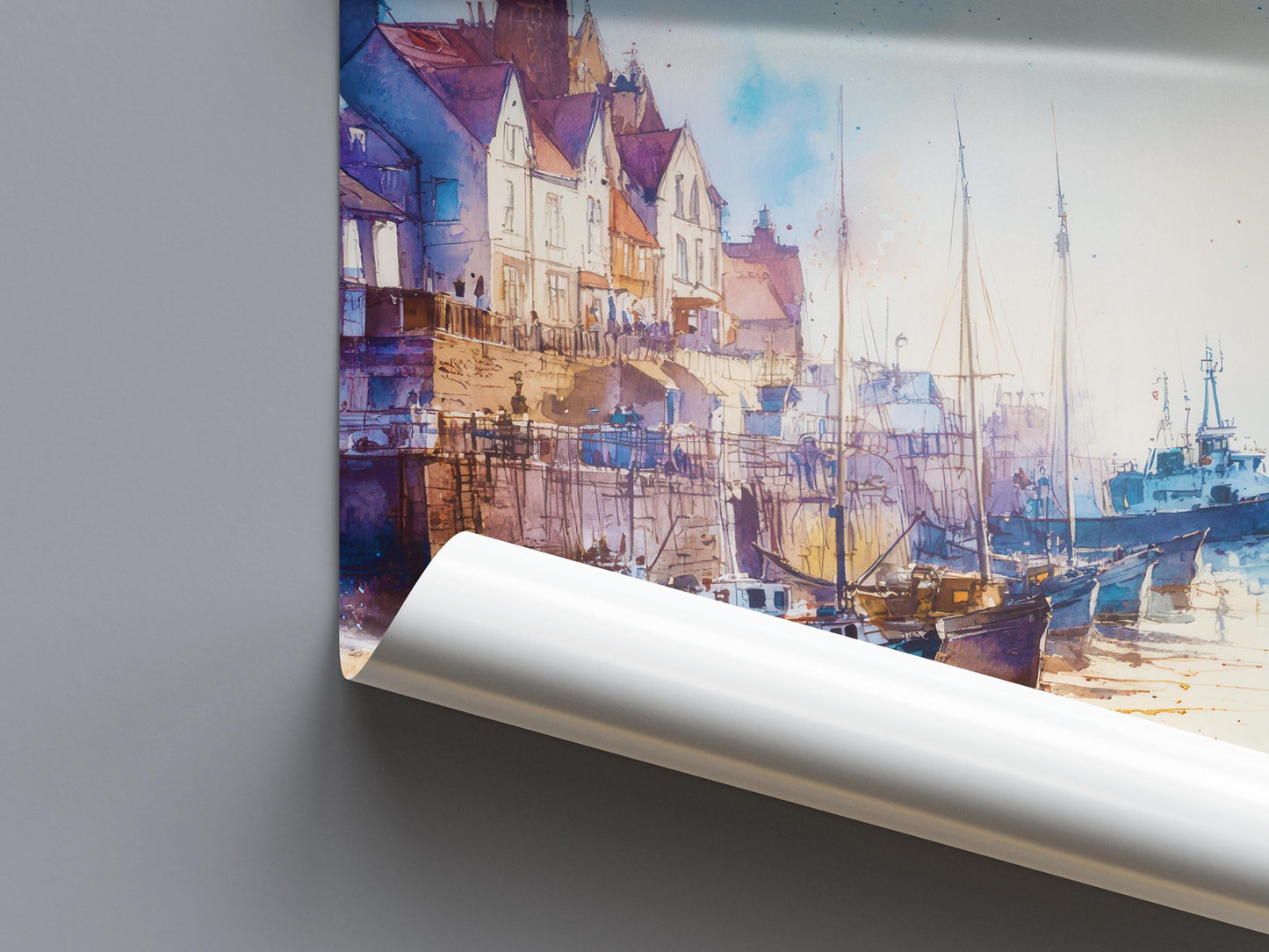 Bridlington Watercolor Poster Wall Art Bridlington Wall Hanging Home Décor Bridlington Gift Art Lovers United Kingdom Wall Art