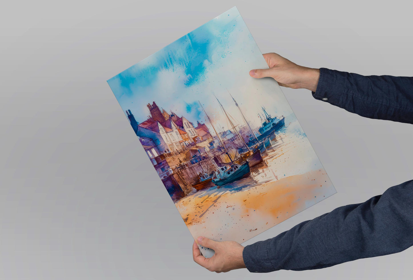 Bridlington Watercolor Poster Wall Art Bridlington Wall Hanging Home Décor Bridlington Gift Art Lovers United Kingdom Wall Art