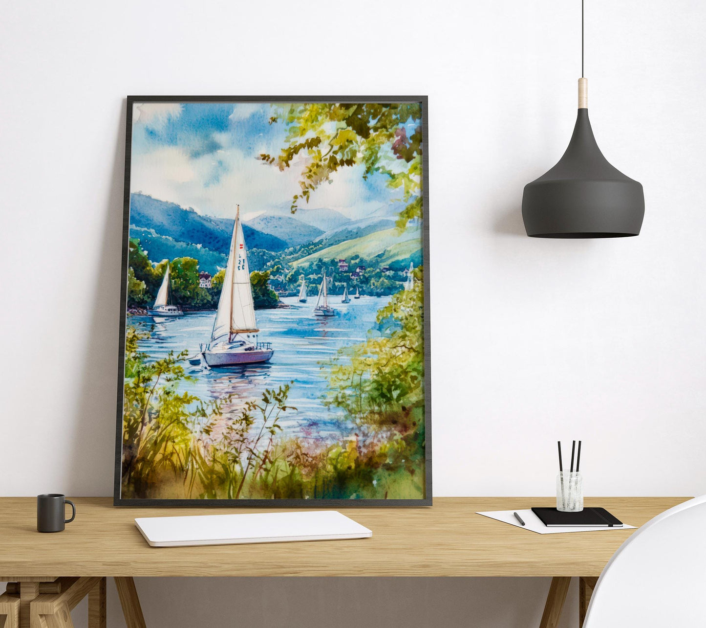 Windermere Watercolor Poster Wall Art Windermere Wall Hanging Home Décor Windermere Gift Art Lovers United Kingdom Wall Art
