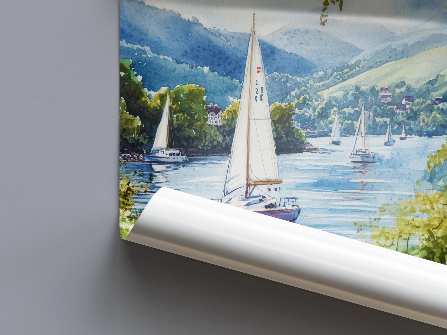 Windermere Watercolor Poster Wall Art Windermere Wall Hanging Home Décor Windermere Gift Art Lovers United Kingdom Wall Art