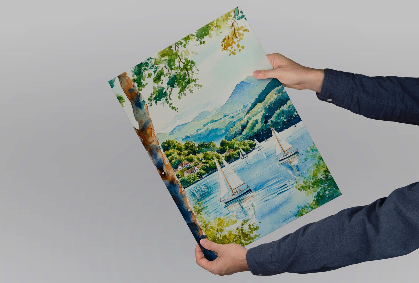 Windermere Watercolor Poster Wall Art Windermere Wall Hanging Home Décor Windermere Gift Art Lovers United Kingdom Wall Art