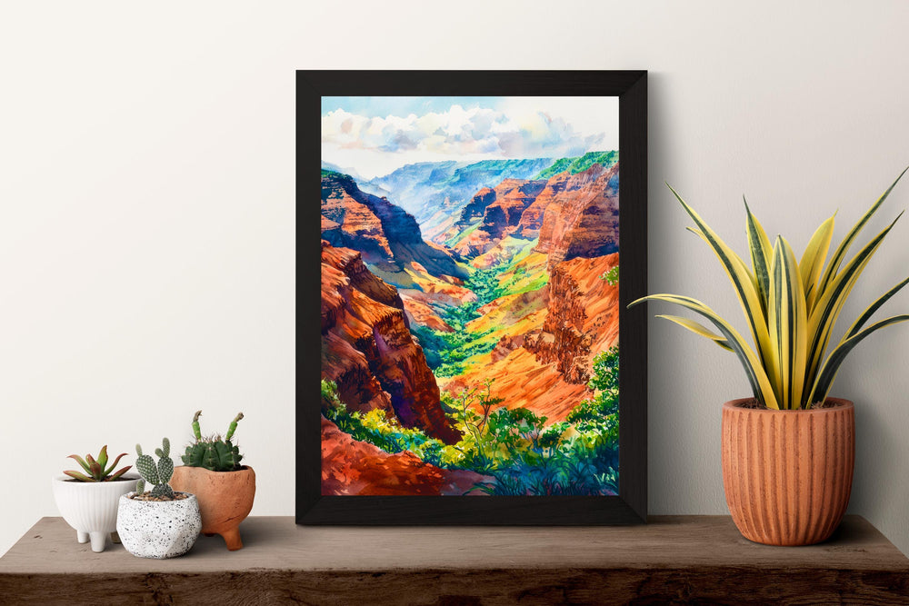 Waimea Valley Watercolor Poster Wall Art Waimea Valley Wall Hanging Home Décor Waimea Valley Gift Art Lovers United States Wall Art