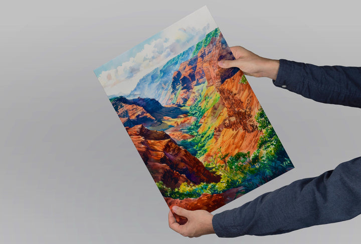 Waimea Valley Watercolor Poster Wall Art Waimea Valley Wall Hanging Home Décor Waimea Valley Gift Art Lovers United States Wall Art