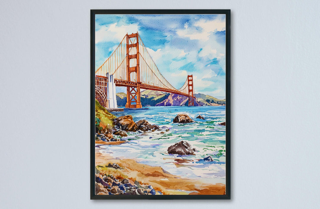 San Francisco Watercolor Poster Wall Art San Francisco Wall Hanging Home Décor San Francisco Gift Art Lovers United States Wall Art