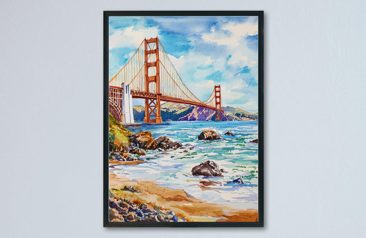 San Francisco Watercolor Poster Wall Art San Francisco Wall Hanging Home Décor San Francisco Gift Art Lovers United States Wall Art