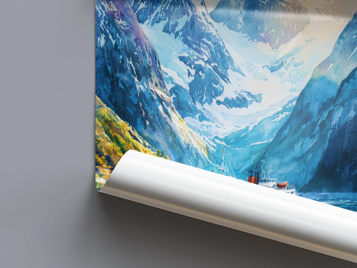 Norwegian Fjords Watercolor Poster Wall Art Norwegian Fjords Wall Hanging Home Décor Norwegian Fjords Gift Art Lovers Norway Wall Art