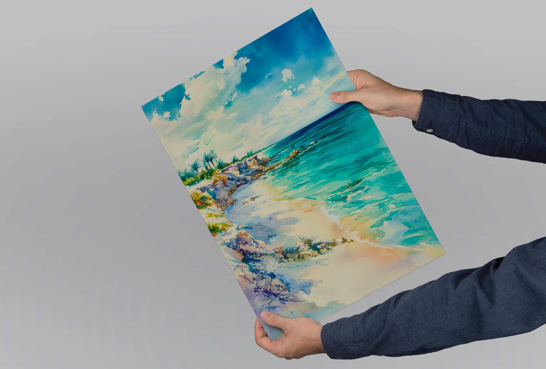Turks and Caicos Watercolor Poster Wall Art Turks and Caicos Wall Hanging Home Décor Turks and Caicos Gift Art Lovers Turks and Caicos Art