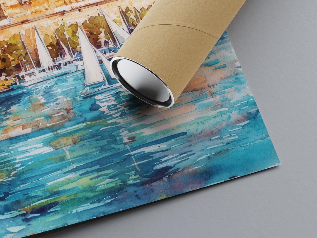 Valletta Watercolor Poster Wall Art Valletta Wall Hanging Home Décor Valletta Gift Art Lovers Malta Wall Art