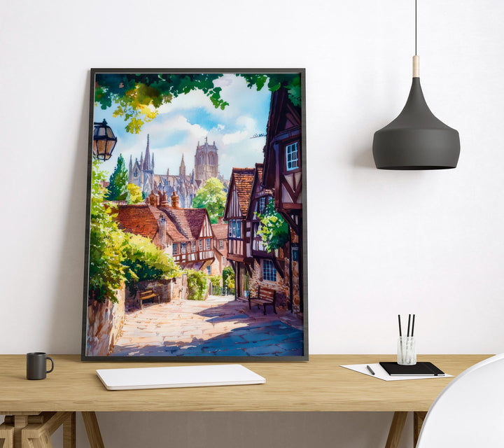 Winchester Watercolor Poster Wall Art Winchester Wall Hanging Home Décor Winchester Gift Art Lovers United Kingdom Wall Art