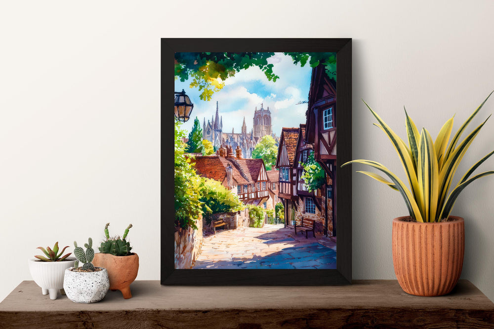 Winchester Watercolor Poster Wall Art Winchester Wall Hanging Home Décor Winchester Gift Art Lovers United Kingdom Wall Art