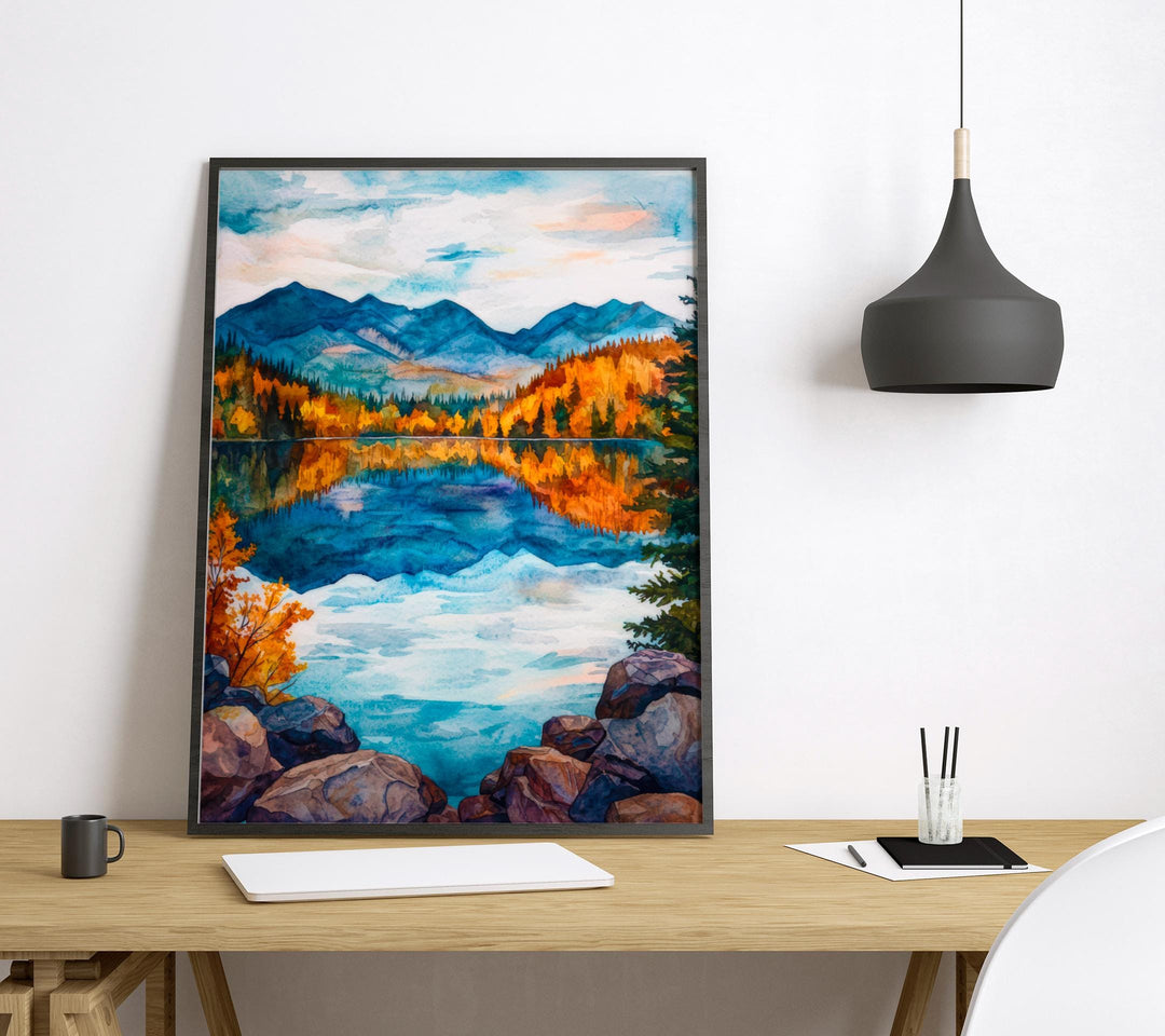 The Adirondacks Watercolor Poster Wall Art The Adirondacks Wall Hanging Home Décor The Adirondacks Gift Art Lovers United States Wall Art