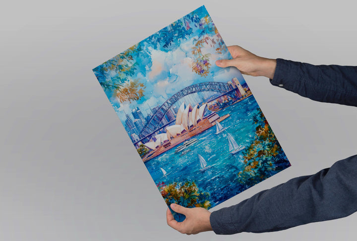 Sydney Opera House Watercolor Poster Wall Art Sydney Opera House Wall Hanging Home Décor Sydney Opera House Gift Art Lovers Australia Art