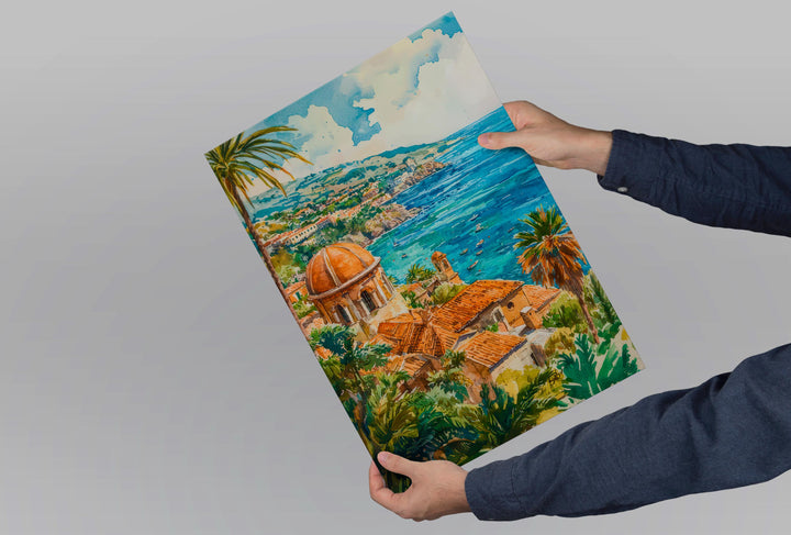 Sicily Watercolor Poster Wall Art Sicily Wall Hanging Home Décor Sicily Gift Art Lovers Italy Wall Art