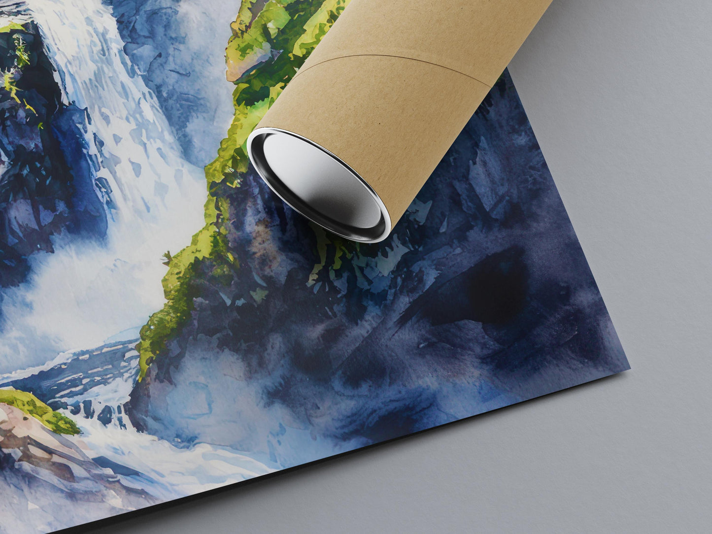 Reichenbach Falls watercolor poster Wall Art Reichenbach Falls Wall Hanging Home Décor Reichenbach Falls Gift Art Lovers Switzerland Art