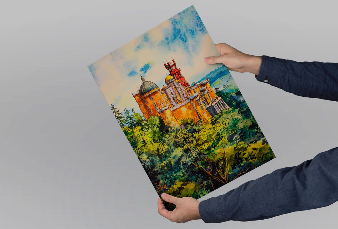 Sintra watercolor poster Wall Art Sintra Wall Hanging Home Décor Sintra Gift Art Lovers Portugal Art Lover Gift Portugal wall art