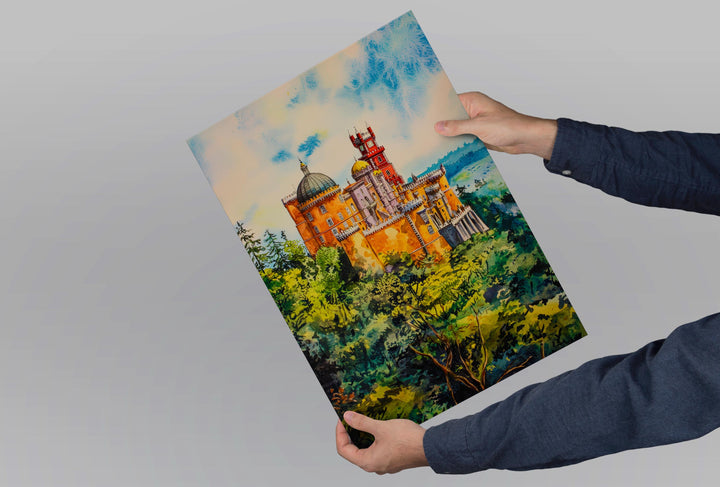 Sintra watercolor poster Wall Art Sintra Wall Hanging Home Décor Sintra Gift Art Lovers Portugal Art Lover Gift Portugal wall art