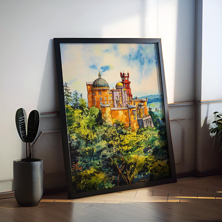 Sintra watercolor poster Wall Art Sintra Wall Hanging Home Décor Sintra Gift Art Lovers Portugal Art Lover Gift Portugal wall art