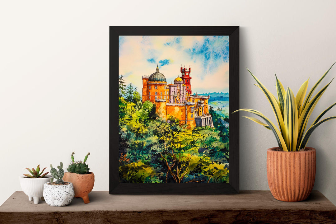 Sintra watercolor poster Wall Art Sintra Wall Hanging Home Décor Sintra Gift Art Lovers Portugal Art Lover Gift Portugal wall art