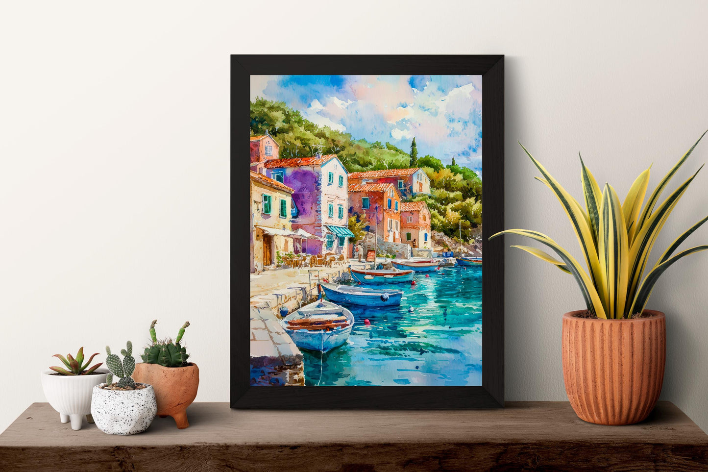 Vis Watercolor Poster Wall Art Vis Wall Hanging Home Décor Vis Gift Art Lovers Croatia Wall Art