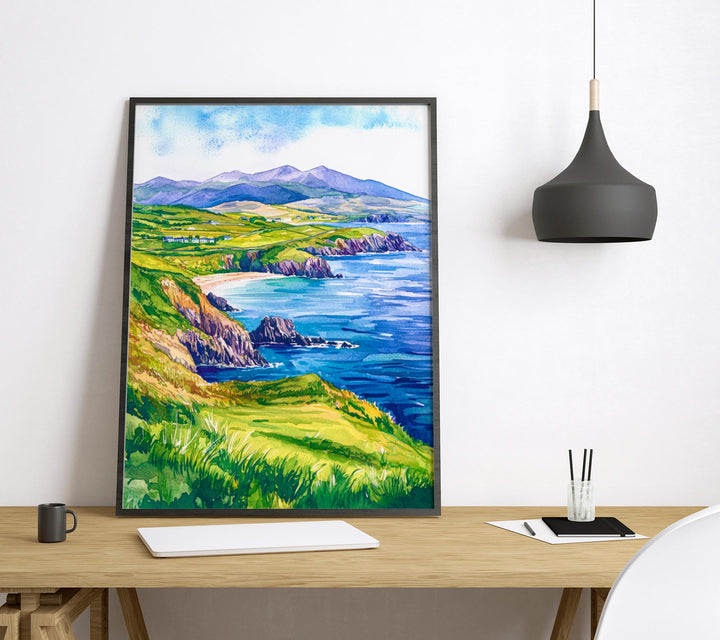 Ring of Kerry Watercolor Poster Wall Art Ring of Kerry Wall Hanging Home Décor Ring of Kerry Gift Art Lovers Ireland Wall Art Ring of Kerry