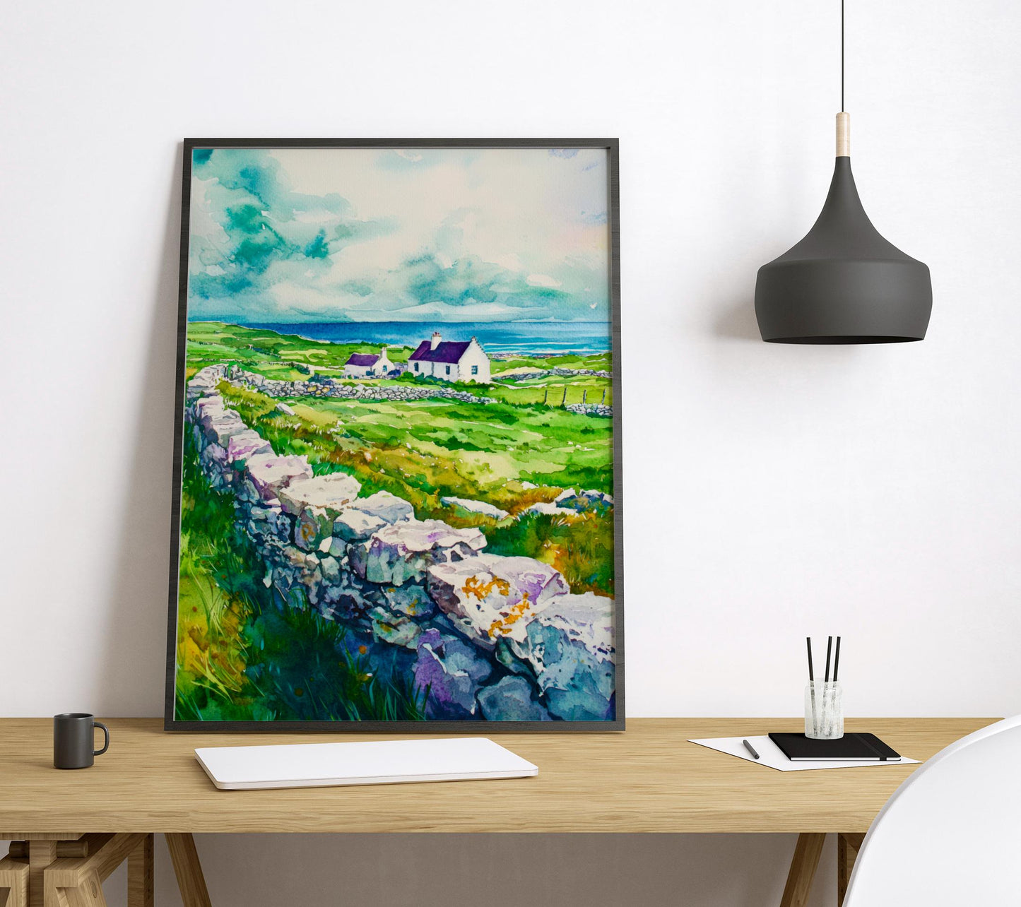 Aran Islands Watercolor Poster Wall Art Aran Islands Wall Hanging Home Décor Aran Islands Gift Art Lovers Ireland Wall Art Aran Islands