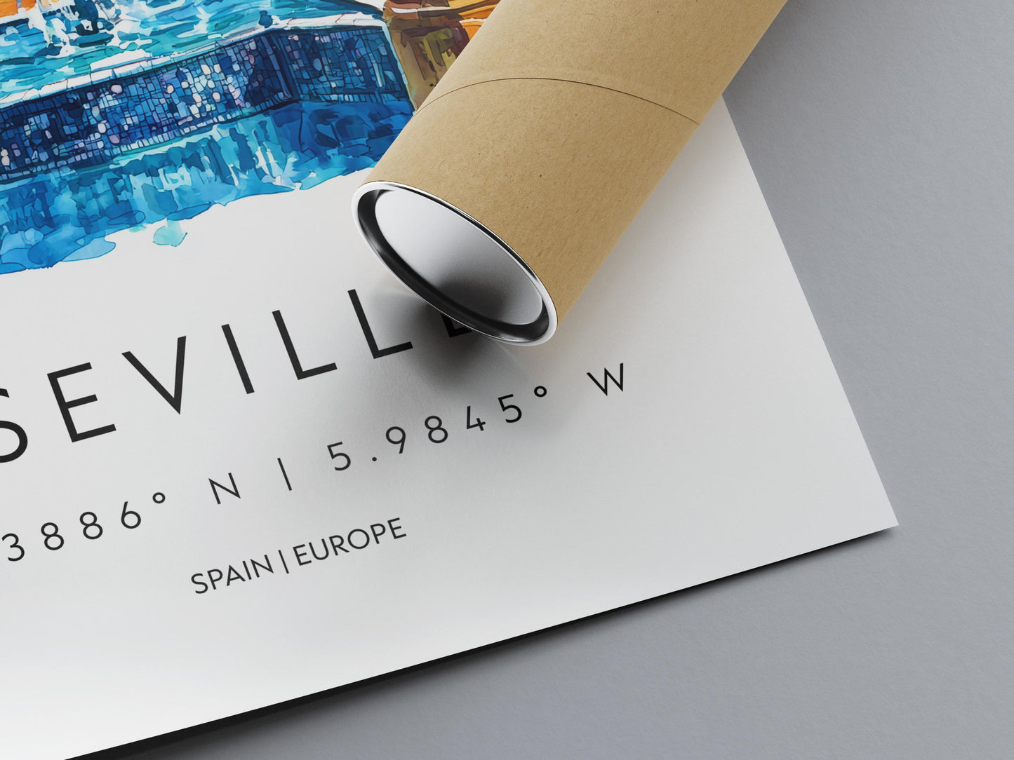 Seville Watercolor Poster Wall Art Seville Wall Hanging Home Décor Seville Gift Art Lovers Spain Wall Art